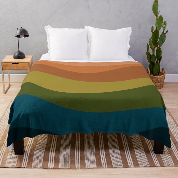Item preview, Abstract wavy earth tone colors retro pattern designed and sold by likebakerdo.