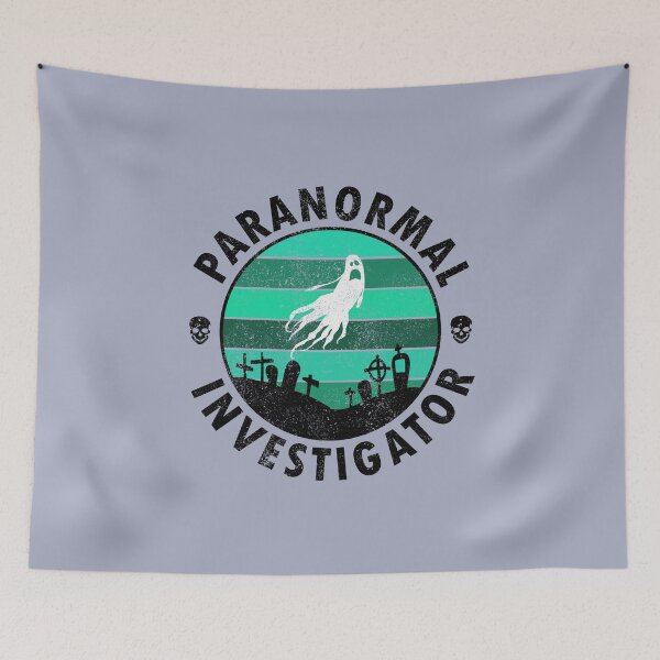 Item preview, Paranormal Investigator - Ghostly Graveyard - Black and Grey designed and sold by Forevercreative.