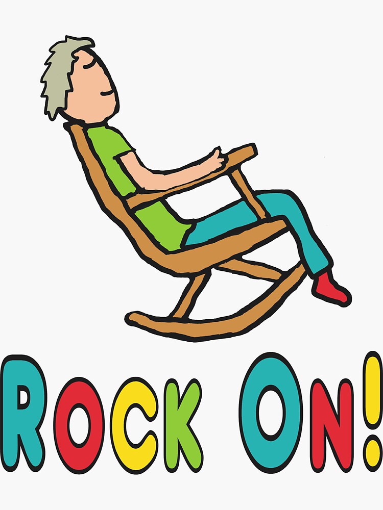 "Retirement Rocking Chair" Sticker for Sale by MarkEwbie Redbubble