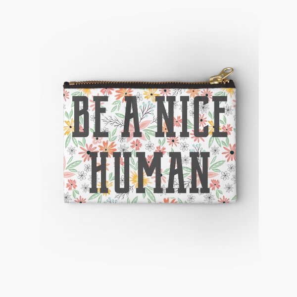 Item preview, Be A Nice Human | Retro Typography & Pastel Floral Pattern designed and sold by CarlosAlberto.