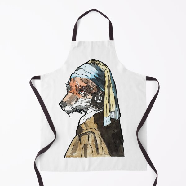 Item preview, Girl with a pearl earring fox illustration, great master-peace in a new redesign. designed and sold by Greygamesh.