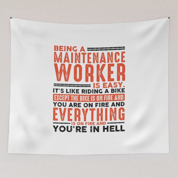 Item preview, Being a Maintenance Worker Is Easy Shirt Everything On Fire designed and sold by Orange Pieces.