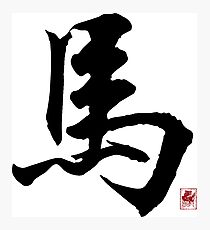 Chinese Zodiac Sign of The Horse Photographic Print
