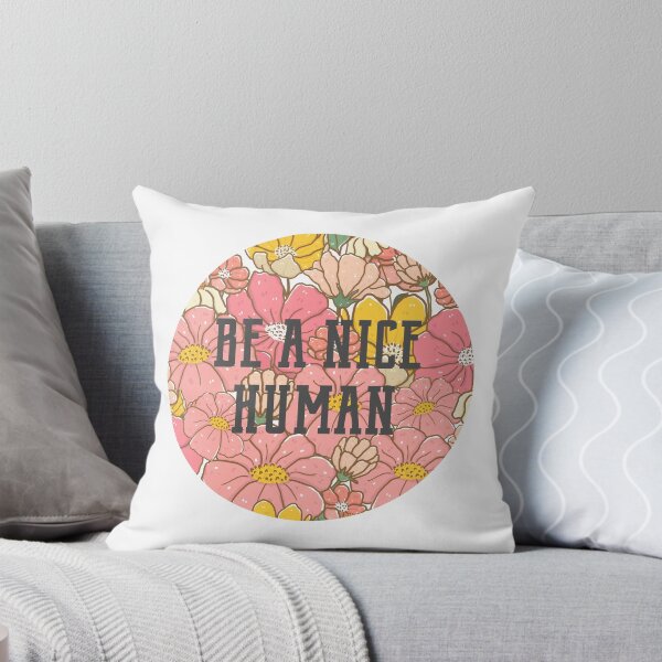 Item preview, Be A Nice Human | Vintage Pink & Mustard Flowers designed and sold by CarlosAlberto.