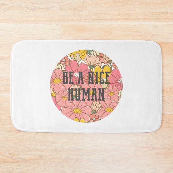 Item preview, Be A Nice Human | Vintage Pink & Mustard Flowers designed and sold by CarlosAlberto.