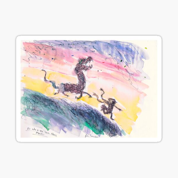 The Loch Ness Monster Chases the Doctor! Sticker