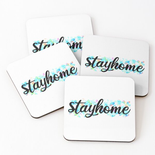 Item preview, Stay Home COVID 19 Virus Social Distance Design with Flowers designed and sold by Shirtilike.