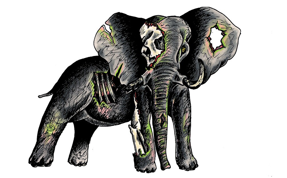 "Zombiephant (Zombie Elephant)" by AtomicBoosh | Redbubble