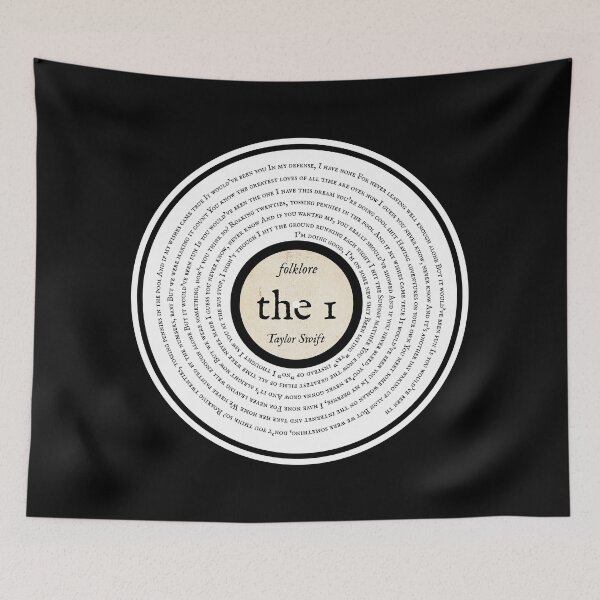 Item preview, folklore  taylor swift the one vinyl graphic lyrics designed and sold by Caesiouscloud.