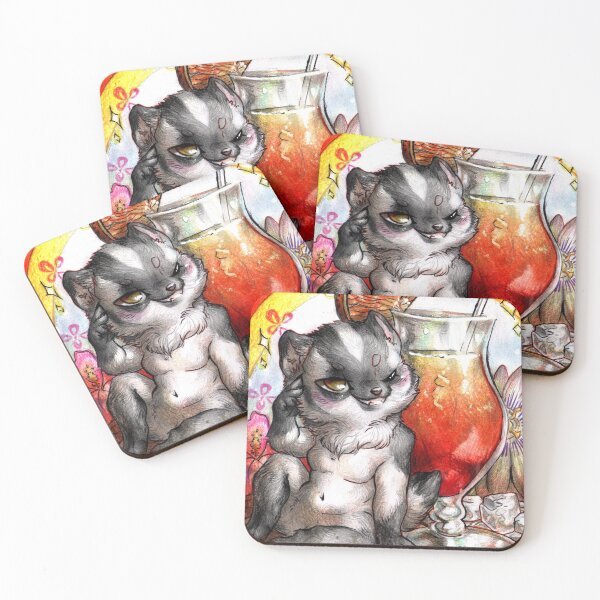 Item preview, Chibi furries - Tropical Cocktail designed and sold by Furiarossa.