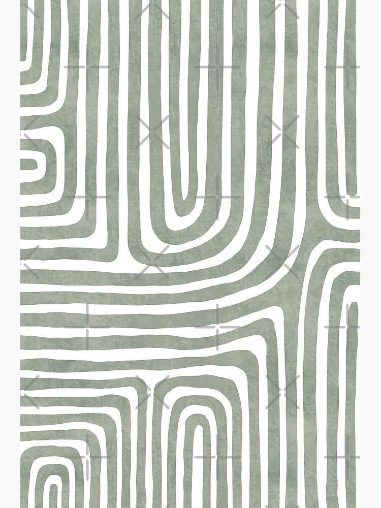 Contemporary Arch Line Art in Sage Green Wrapping Paper Sheets