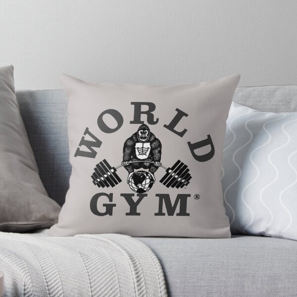 world gym Power house Gym Fitness Centre Personal trainer Exercise, Gym Flyer, , physical Fitness Throw Pillow