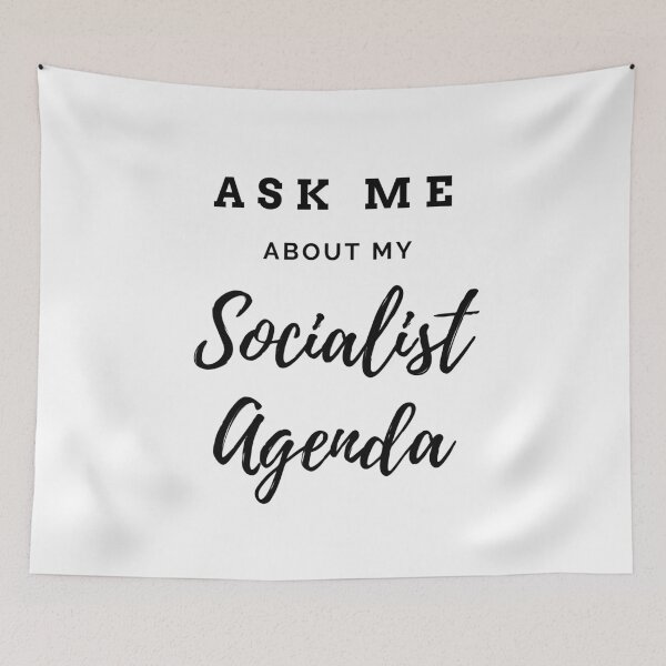 Item preview, Ask Me About My Socialist Agenda designed and sold by PoliticalJam.
