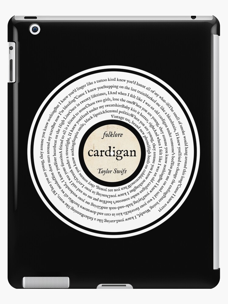 folklore taylor swift cardigan vinyl graphic lyrics Sticker for Sale by  Caesiouscloud