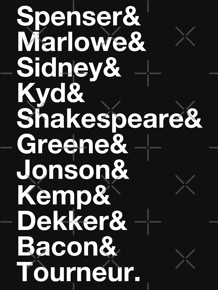 Thumbnail 7 of 7, Essential T-Shirt, Elizabethan Playwrights List designed and sold by Styled Vintage.