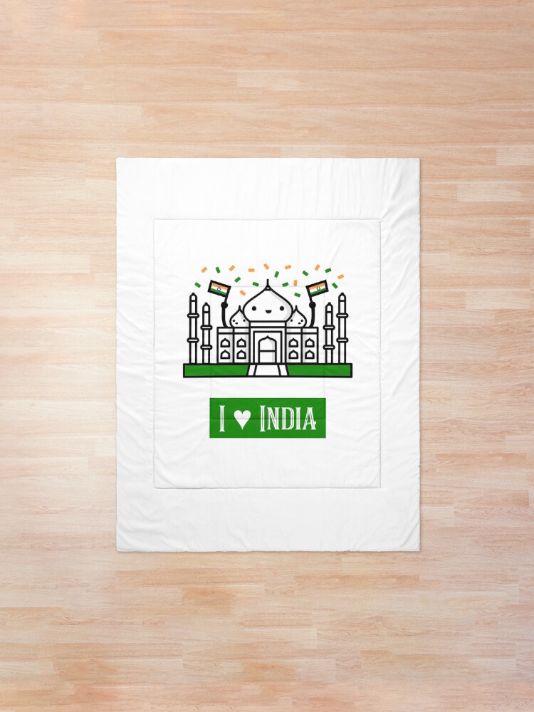 Alternate view of I Love India Comforter
