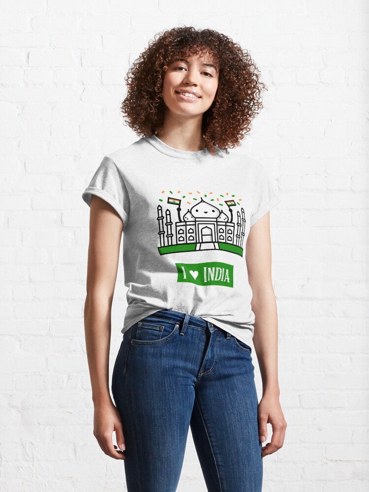 Alternate view of I Love India Classic T-Shirt