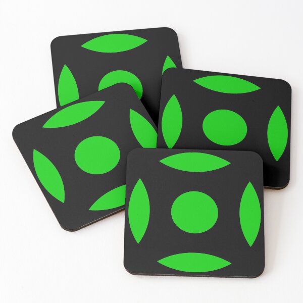 Item preview, Geometric Pattern: Intersect Circle: Black/Green designed and sold by Red Wolf.