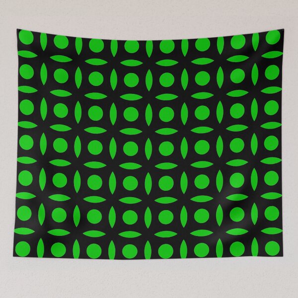 Item preview, Geometric Pattern: Intersect Circle: Black/Green designed and sold by Red Wolf.