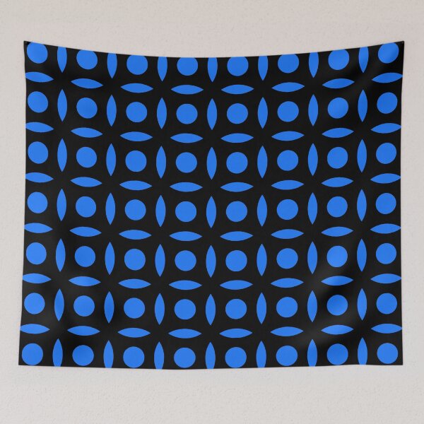 Item preview, Geometric Pattern: Intersect Circle: Black/Blue designed and sold by Red Wolf.