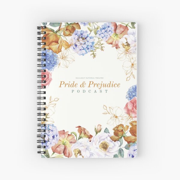 Autumn Floral Pride and Prejudice Spiral Notebook
