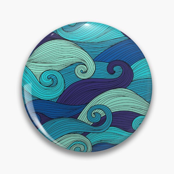 Item preview, Abstract Cartoon Blue Ocean Waves designed and sold by Vector Scout Lab.