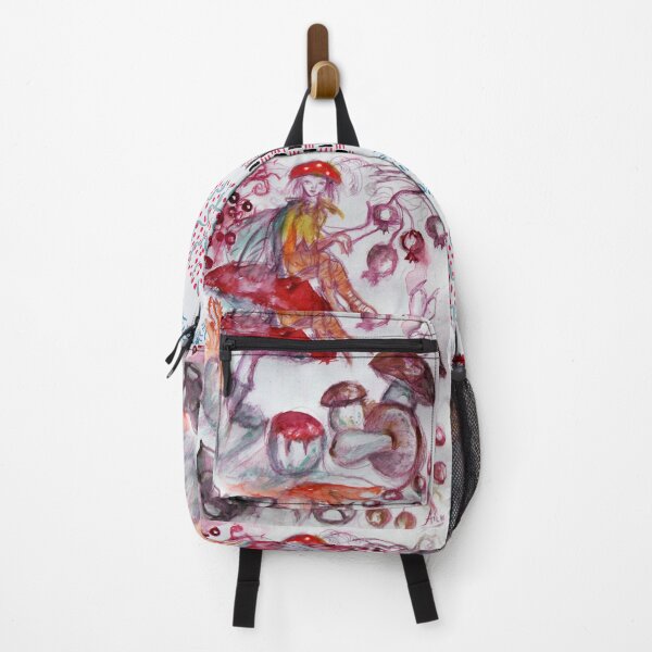 Item preview, MAGIC FOLLET OF MUSHROOMS White Red Floral Fantasy designed and sold by BulganLumini.