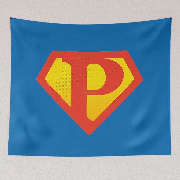 Item preview, P letter Super party supehuman alphabet for Penelope, phoebe, patrick or Preston designed and sold by Urosek.