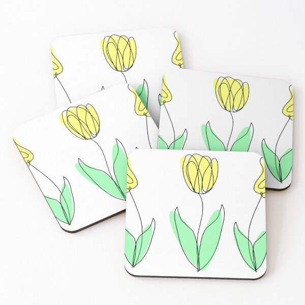 Item preview, Coloured Tulip Line Drawing designed and sold by Lana Fulcher.