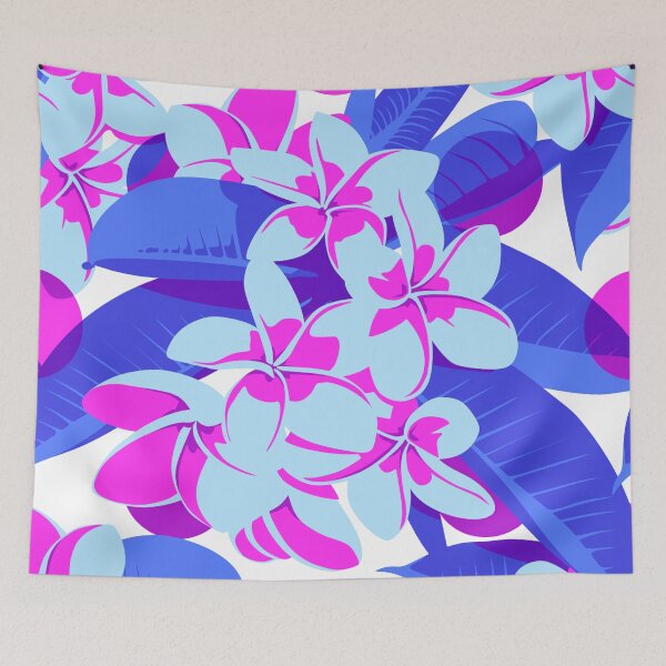 Aperçu de l'œuvre RetroWave Motif Floral Néon-Rétro créée et vendue par MPowerTeez.