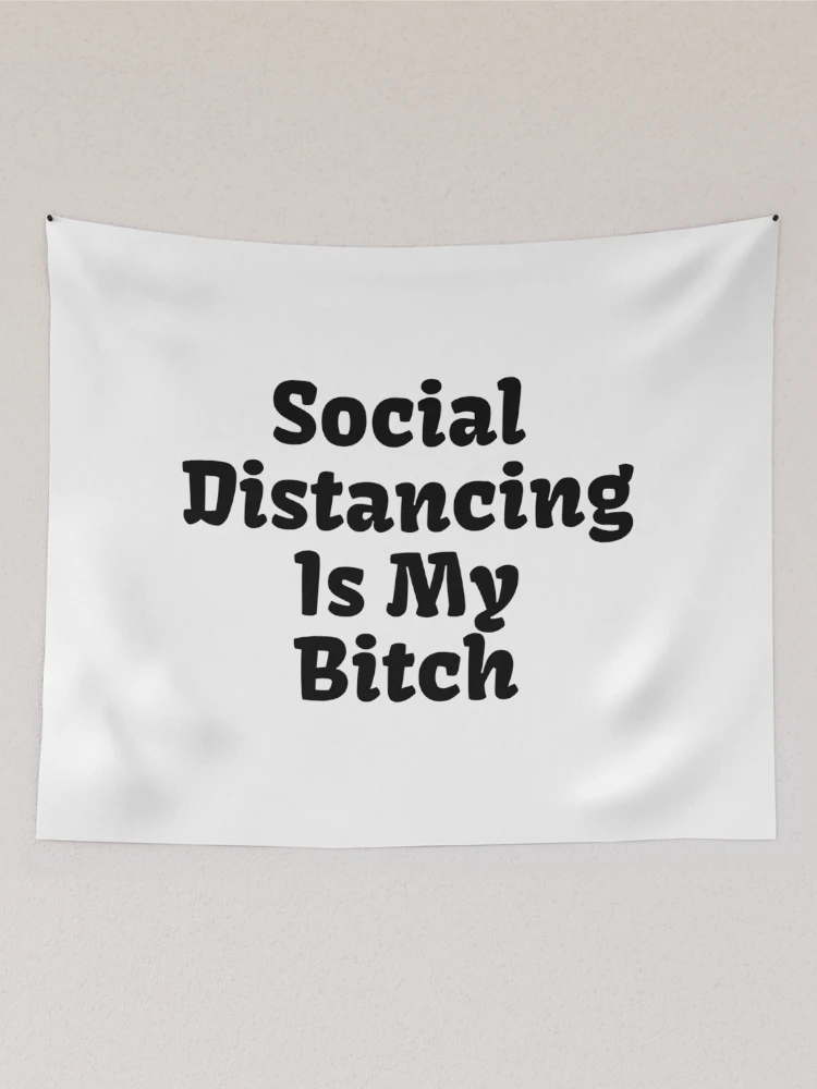 Thumbnail 2 of 3, Tapestry, Social Distancing With Rounding Letters designed and sold by KayLadyBug.
