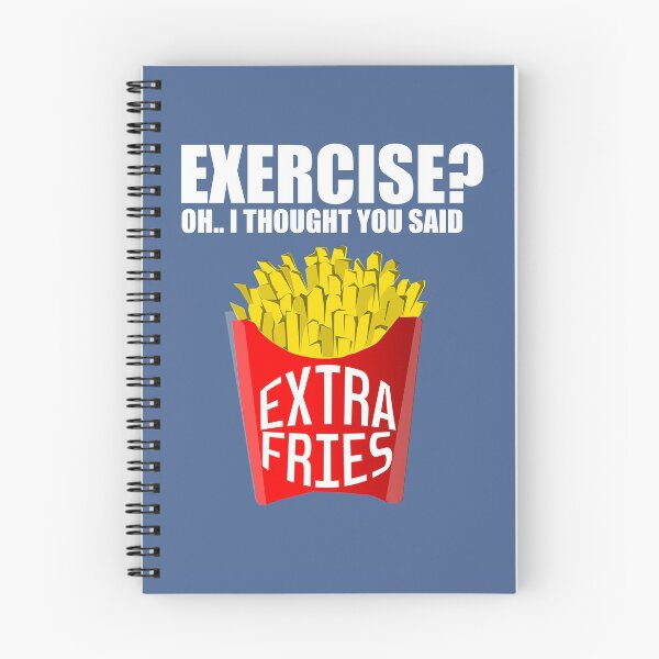 Item preview, Funny Exercise Fries T-shirt Humor Gym Tee designed and sold by raretshirtsuk.