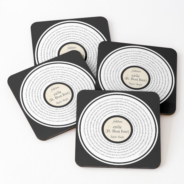 Item preview,  folklore taylor swift " exile (ft. Bon Iver)" vinyl graphic lyrics designed and sold by Caesiouscloud.