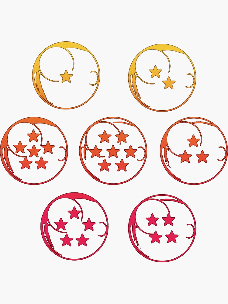 "Dragon Ball Z Rainbow Dragon Balls" Sticker for Sale by CassidyCreates