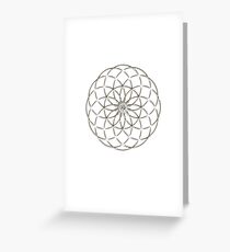 SEED OF LIFE, TUBE TORUS, SACRED GEOMETRY Greeting Card