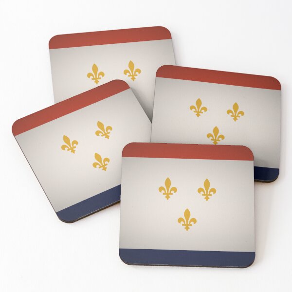Item preview, New Orleans Louisiana City Flag ( Vignette ) designed and sold by FiveRedBats.
