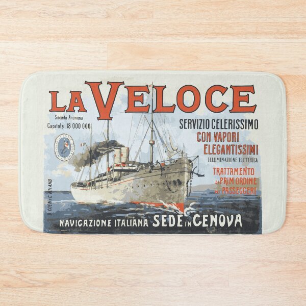 Item preview, La Veloce Navigazione Italiana a Vapore Color Poster designed and sold by yisela.