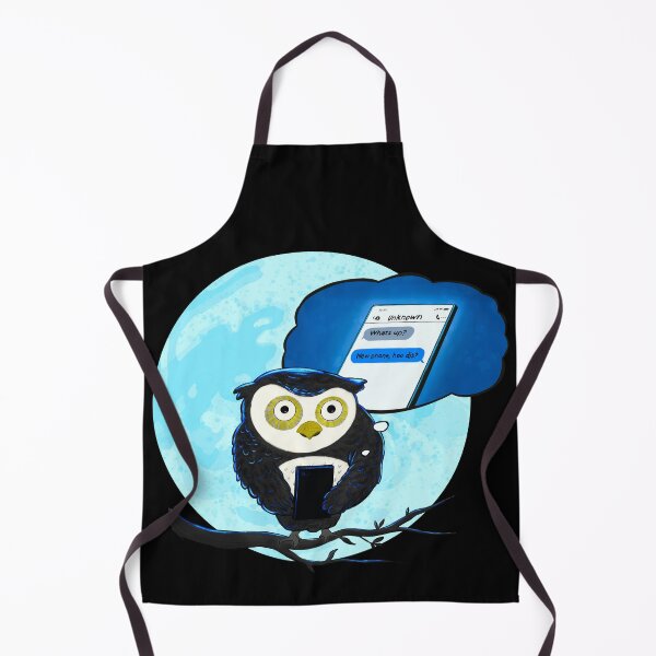Night Owl with New Phone, Hoo dis? Apron