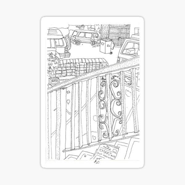 Elephant Plain zine drawing by Luke Foster Sticker