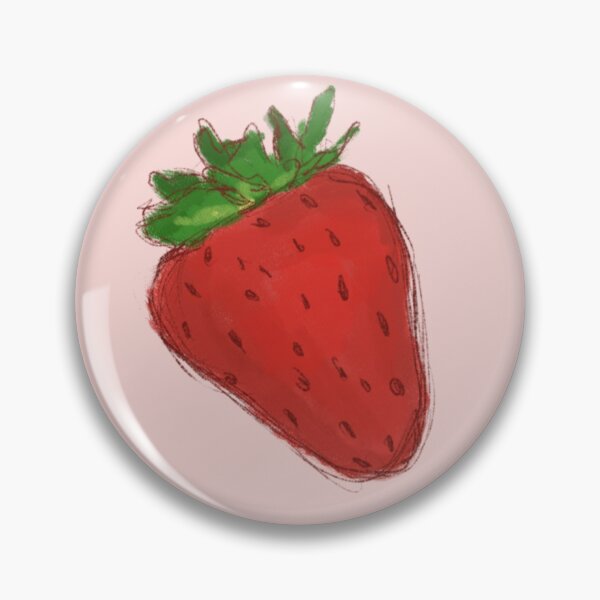 Item preview, Cottagecore strawberry and strawberry flower print  designed and sold by Glass-daisies.