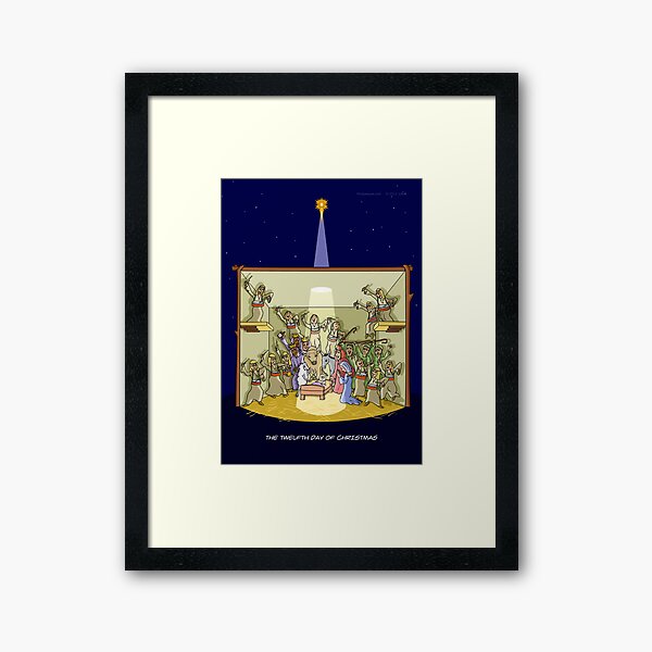 The Twelfth Day of Christmas (12 Drummers Drumming) Framed Art Print