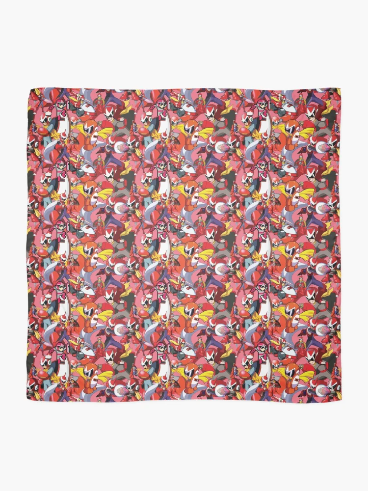 Thumbnail 2 of 3, Scarf, Protoman Collage - NO PROFIT FOR RENA designed and sold by RenaInnocenti.