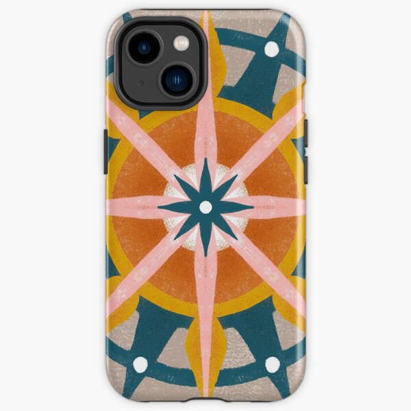 Compass Mandala Pattern Floor Pillow iPhone Tough Case
