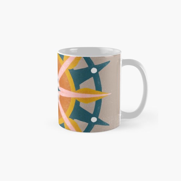 Compass Mandala Pattern Floor Pillow Classic Mug