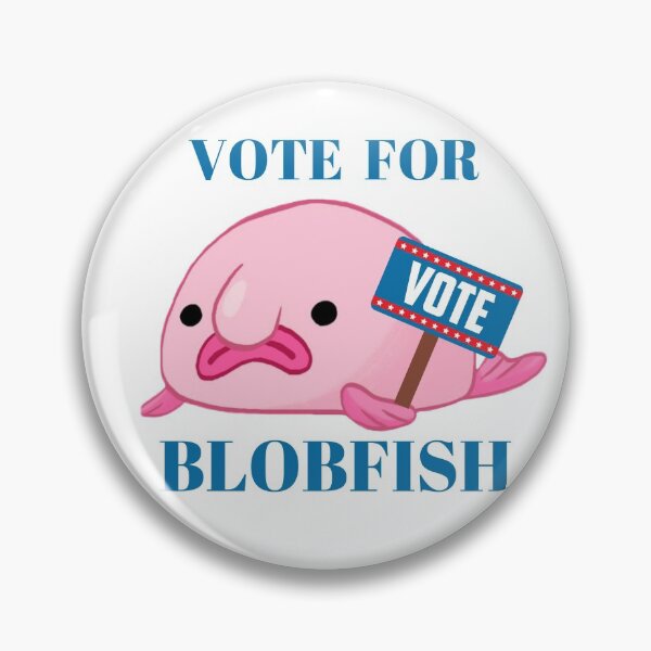 Funny Blob Fish Pins and Buttons for Sale