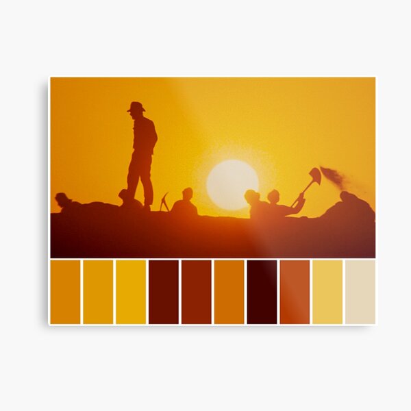 Raiders of the Lost Ark Color Pallet Metal Print