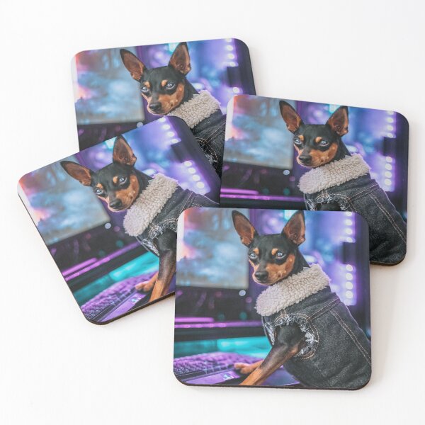 Item preview, litogodfather miniature pinscher gaming dog designed and sold by marshmallowhobo.