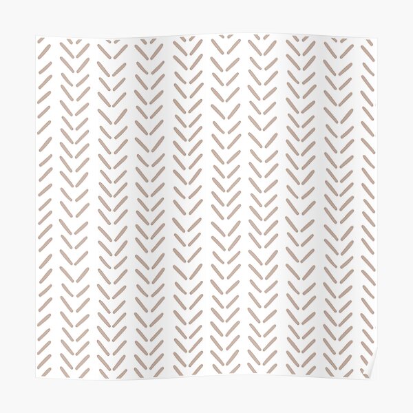 Neutral mudcloth Poster