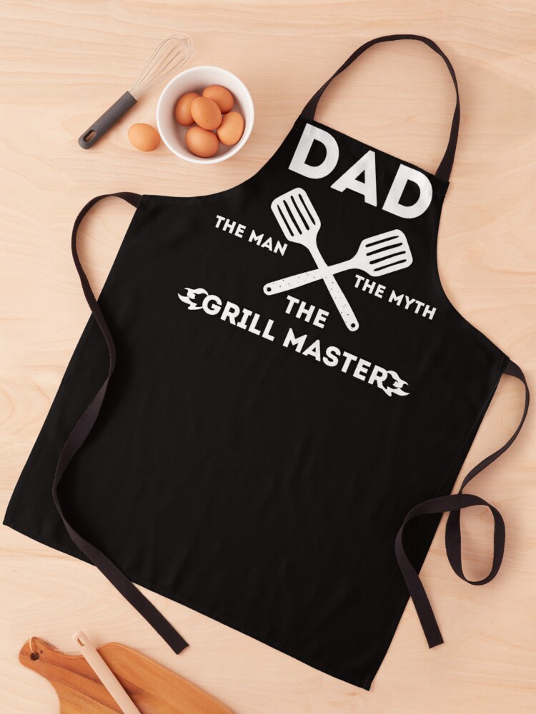 DAD THE GRILL MASTER APRON : Cooking Apron Grilling Gifts For Him Kitchen  Apron For Men  Apron for Sale by Merchlux