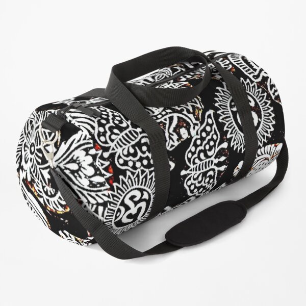 black and white art Duffle Bag